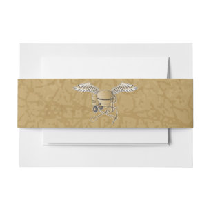 Concrete mixer beige invitation belly band