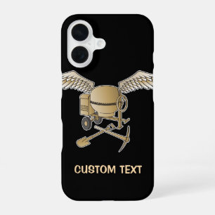 Concrete mixer beige iPhone 16 case