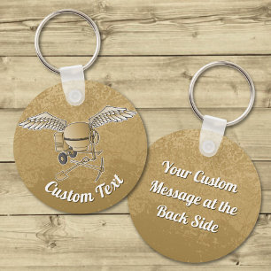 Concrete Mixer Beige Keychain
