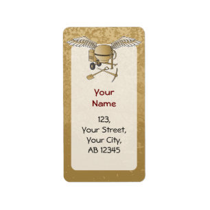 Concrete mixer beige label