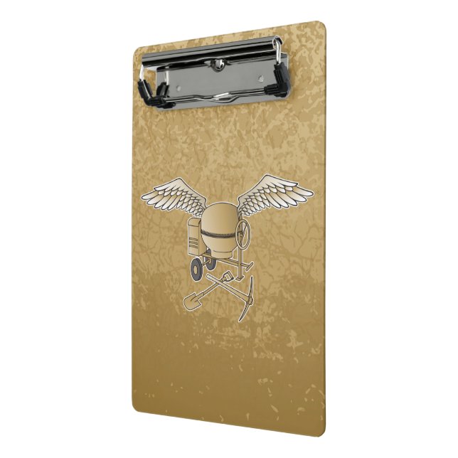 Concrete mixer beige mini clipboard (Angled2)