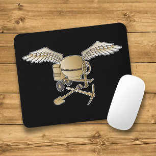 Concrete mixer beige mouse pad