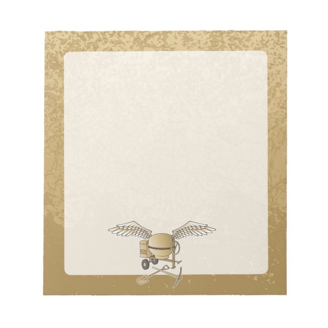 Concrete mixer beige notepad (Front)