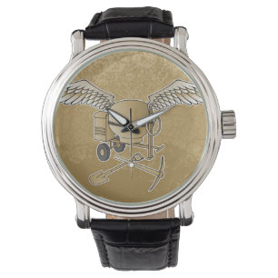 Concrete mixer beige watch