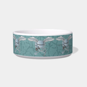 Concrete mixer blue-grey bowl