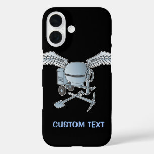 Concrete mixer blue-grey iPhone 16 case