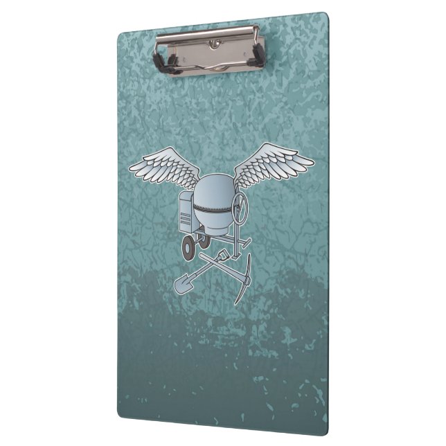 Concrete mixer blue-grey clipboard (Left)