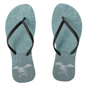 Concrete mixer blue-grey jandals