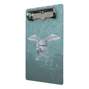 Concrete mixer blue-grey mini clipboard