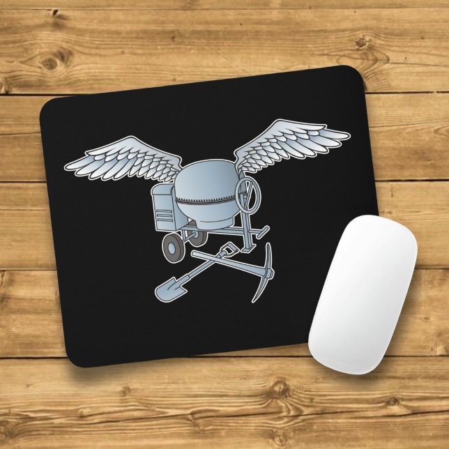 Concrete mixer blue-grey mouse pad (Creator Uploaded)