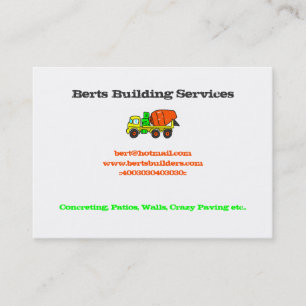 Concrete Mixer Business Cards