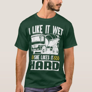 Concrete Mixer For Truck Driver - Wet 198 T-Shirt