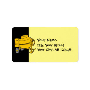Concrete Mixer Label