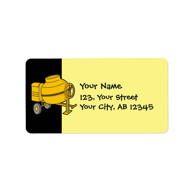 Concrete Mixer Label (Front)