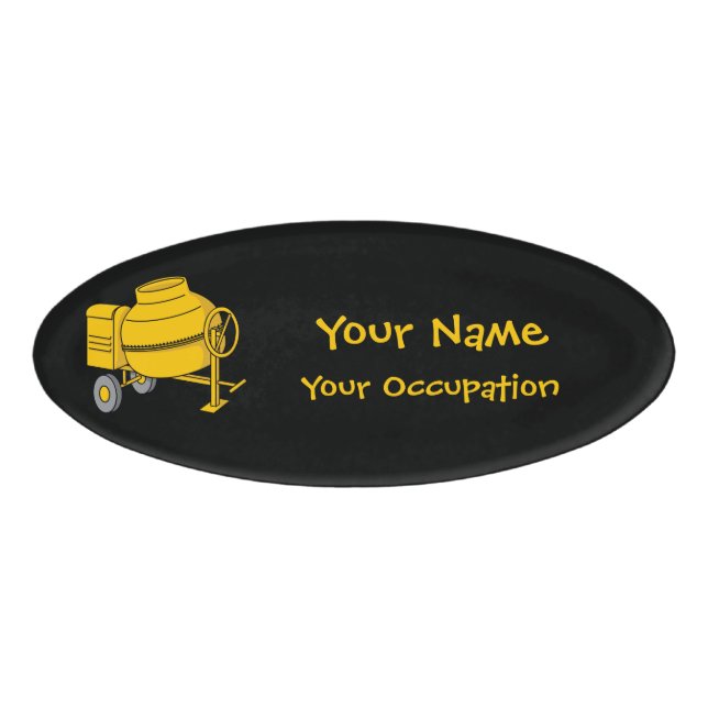 Concrete Mixer Name Tag (Front)