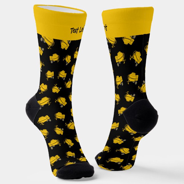 Concrete Mixer Pattern Socks (Angled)
