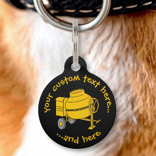 Concrete Mixer Pet Tag
