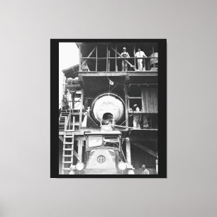 Concrete Mixing Plant vintage photograph Canvas Print
