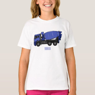 Concrete mixing transport truck cartoon T-Shirt