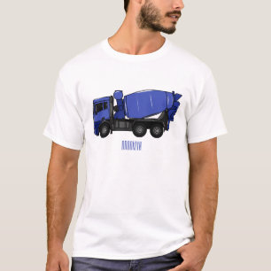 Concrete mixing transport truck cartoon T-Shirt