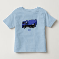 Concrete mixing transport truck cartoon