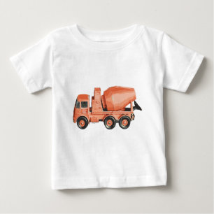 Concrete Orange Cement Toy Truck Baby T-Shirt