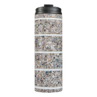 Concrete pebbles wall thermal tumbler