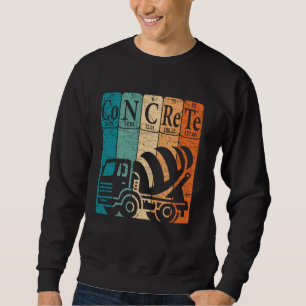 Concrete Periodic Table Elements Construction Work Sweatshirt