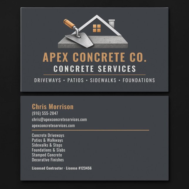 Concrete Professional Services Business Card (Creator Uploaded)