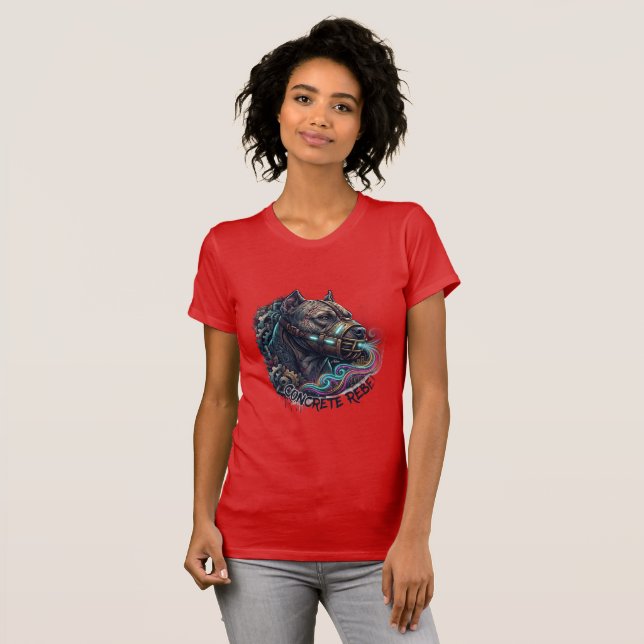 Concrete Rebel Pitbull Graffiti T-Shirt (Front Full)
