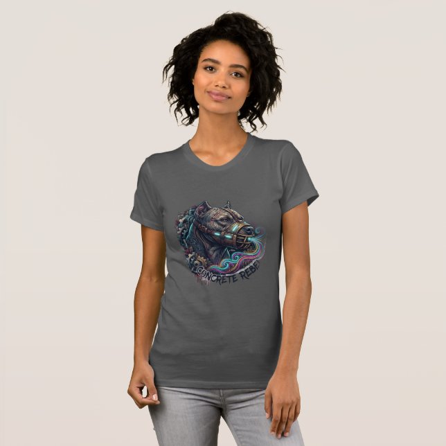 Concrete Rebel Pitbull Graffiti T-Shirt (Front Full)