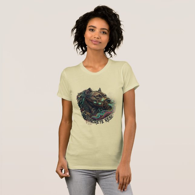 Concrete Rebel Pitbull Graffiti T-Shirt (Front Full)