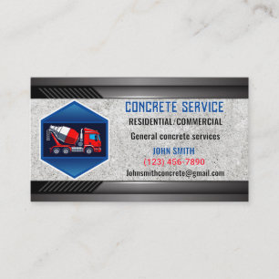 Concrete Service Business Cards