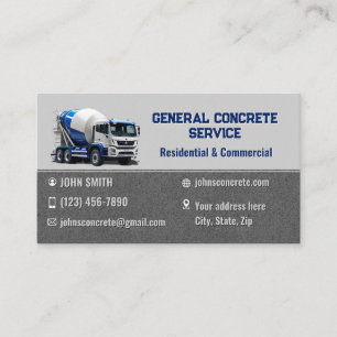 Concrete Service Business Cards