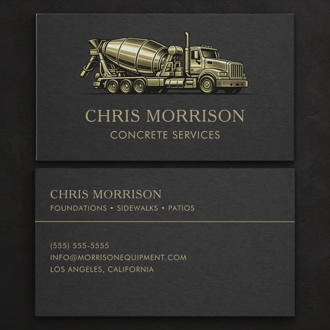 Concrete Services Professional  Business Card (Creator Uploaded)