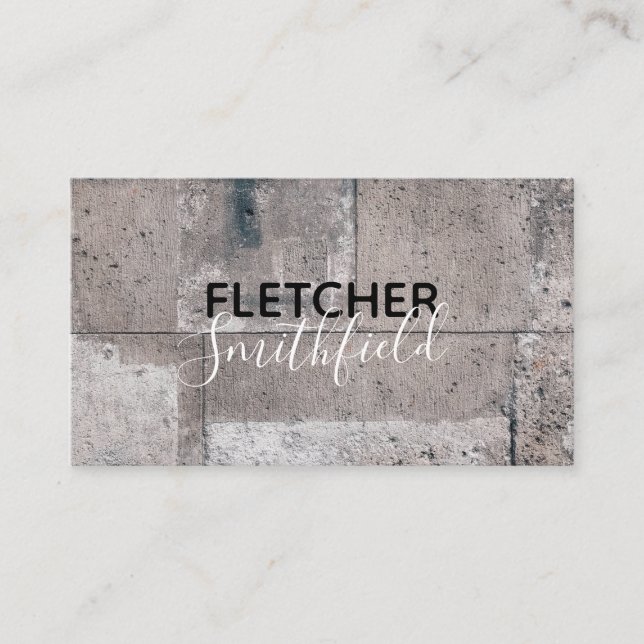 Concrete stone business card (Front)