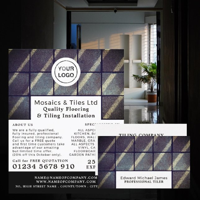 Concrete Tiles, Floorer, Tile Installer Advert Flyer (Creator Uploaded)