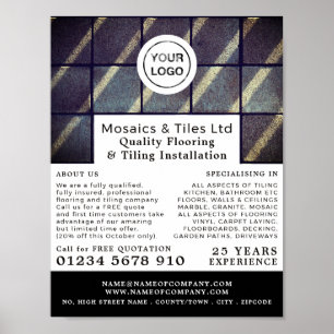 Concrete Tiles, Floorer, Tile Installer Advert Poster