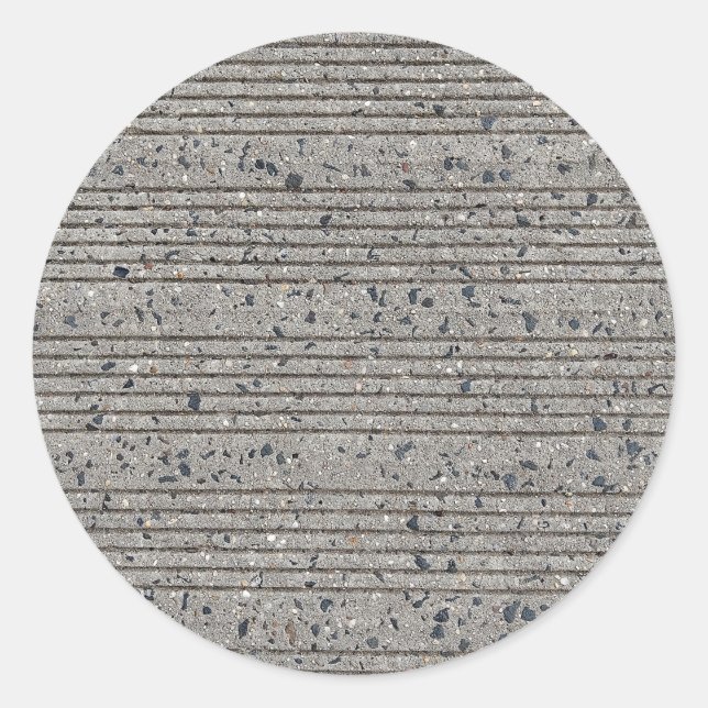 Concrete Tining Grey Cement Sidewalk Classic Round Sticker (Front)