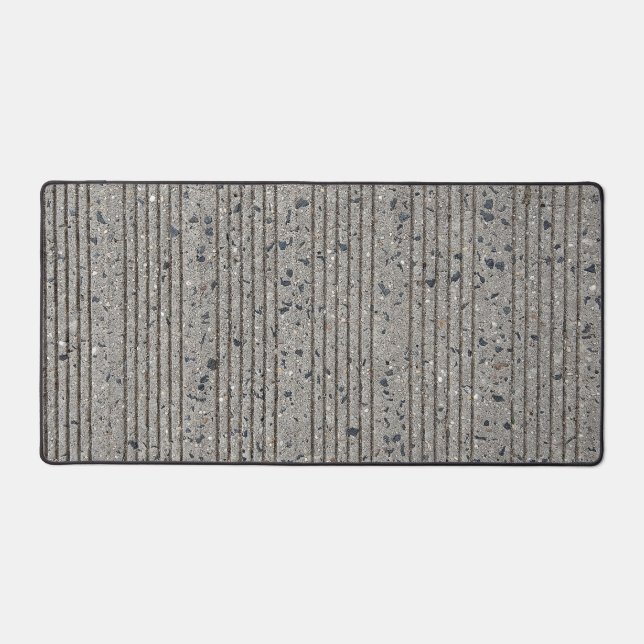 Concrete Tining Grey Cement Sidewalk Desk Mat (Front)