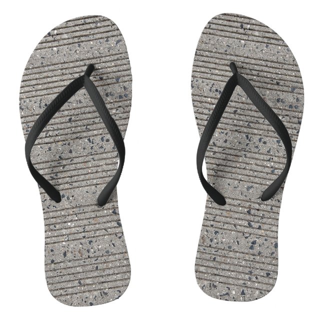 Concrete Tining Grey Cement Sidewalk Jandals (Footbed)