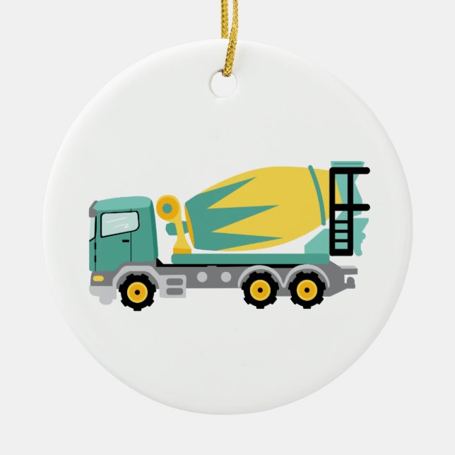 Concrete Truck Ceramic Tree Decoration (Front)