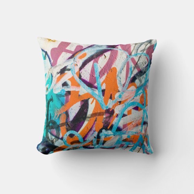 Concrete, weathered, worn wall damaged paint. Grun Cushion (Front)