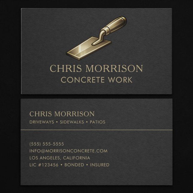 Concrete Work Professional Business Card (Creator Uploaded)