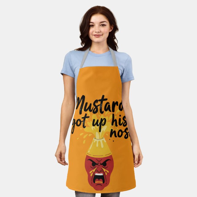  Condiment Humour Kitchen Bib Apron (Worn)