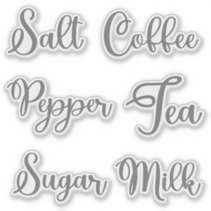 Condiments and Spices Mason Jar Label Stickers