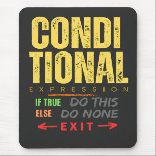 Conditional Expression in Cobol Programming Mouse Pad