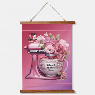 Condo Welcome Baker's Palace Pink Throw Pillow Hanging Tapestry