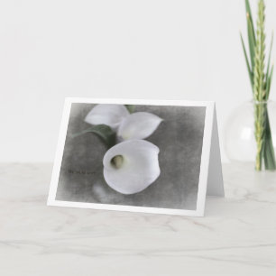 Condolence Card with Callas