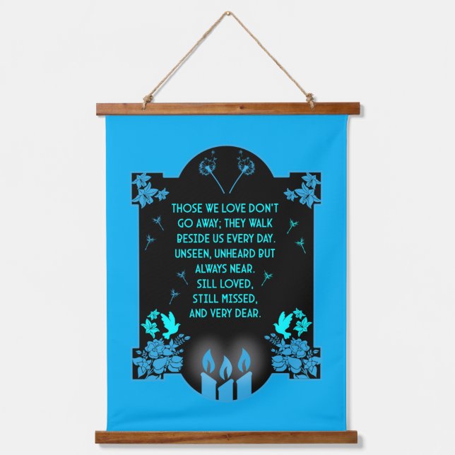 Condolence Support Message Hanging Tapestry (Front)